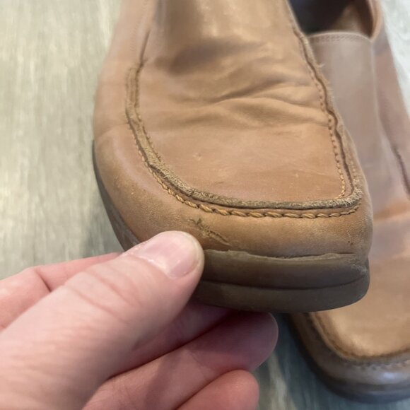 JOHNSTON & MURPHY Mens Leather Slip On Loafers Size 11 M Casual Business Comfort - Picture 2 of 6